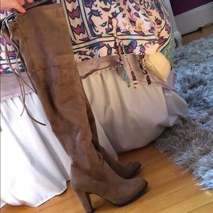 Over the knee tan boots from Target